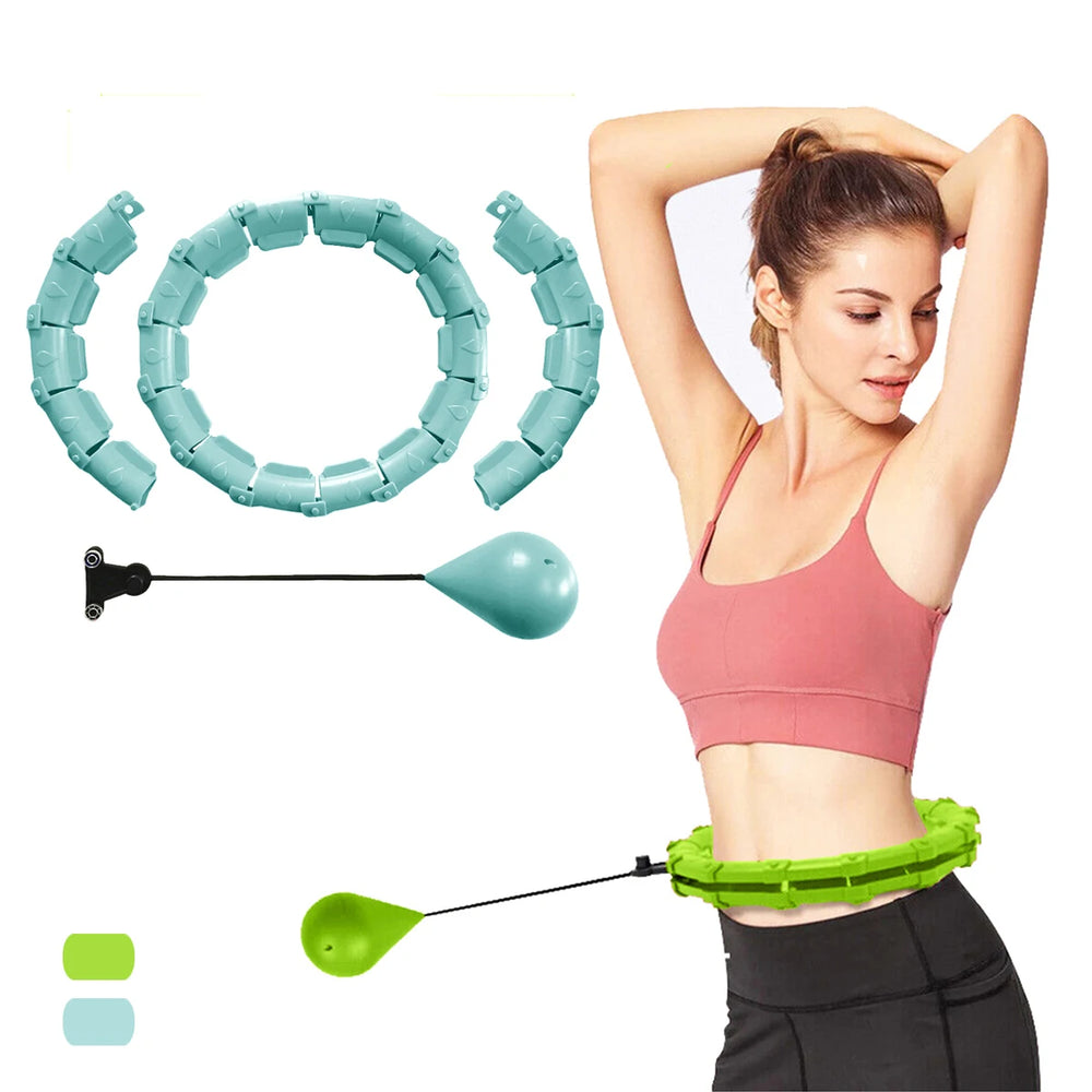 Weighted Adjustable Smart Hula Circle Sport Hoops Weight Loss Exercise Detachable Knots