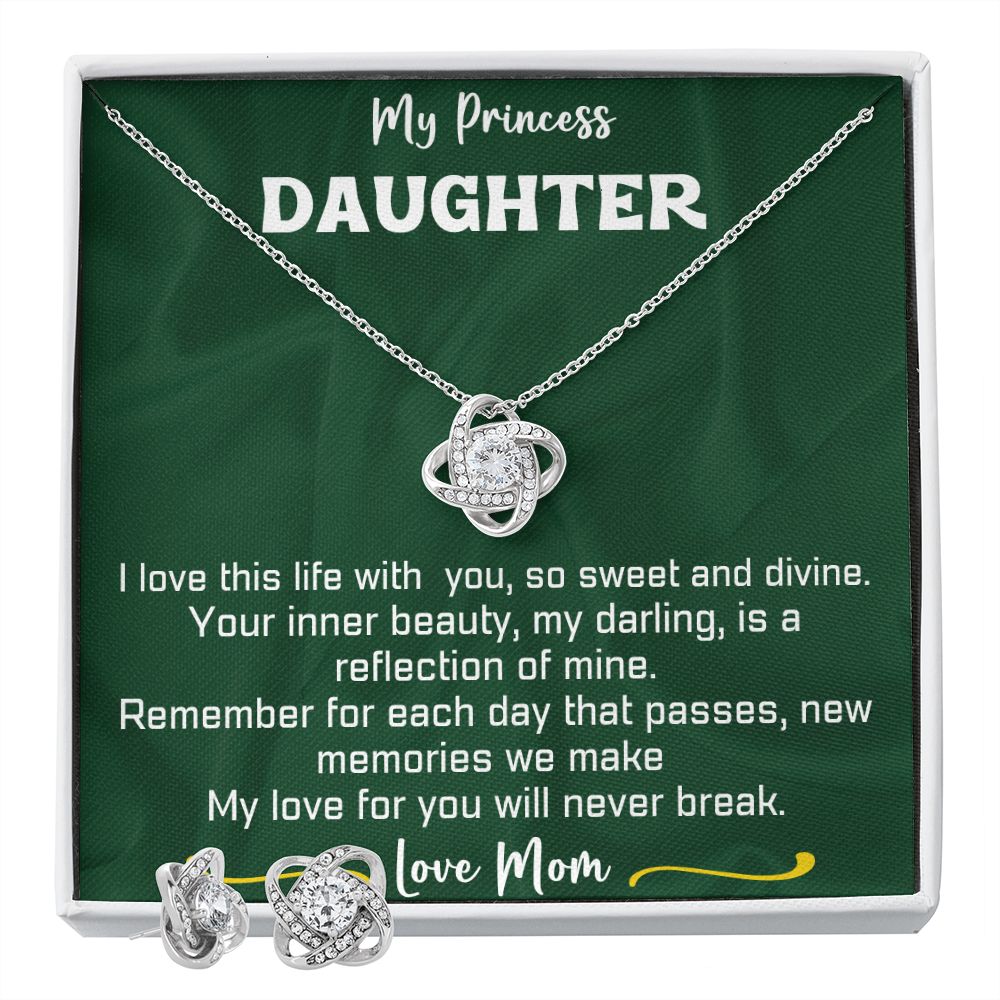 Mother Daughter Love Knot Necklace