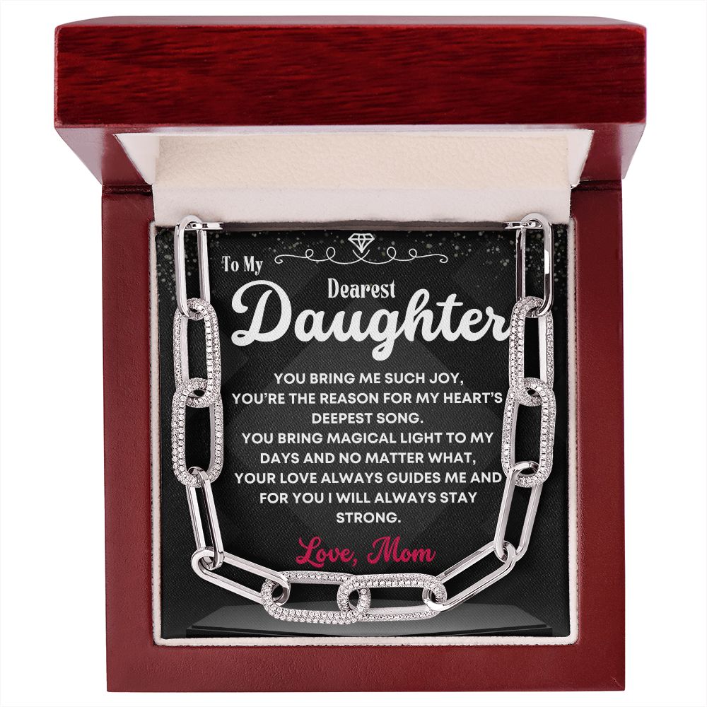 14k white gold mother daughter necklace as a special gift
