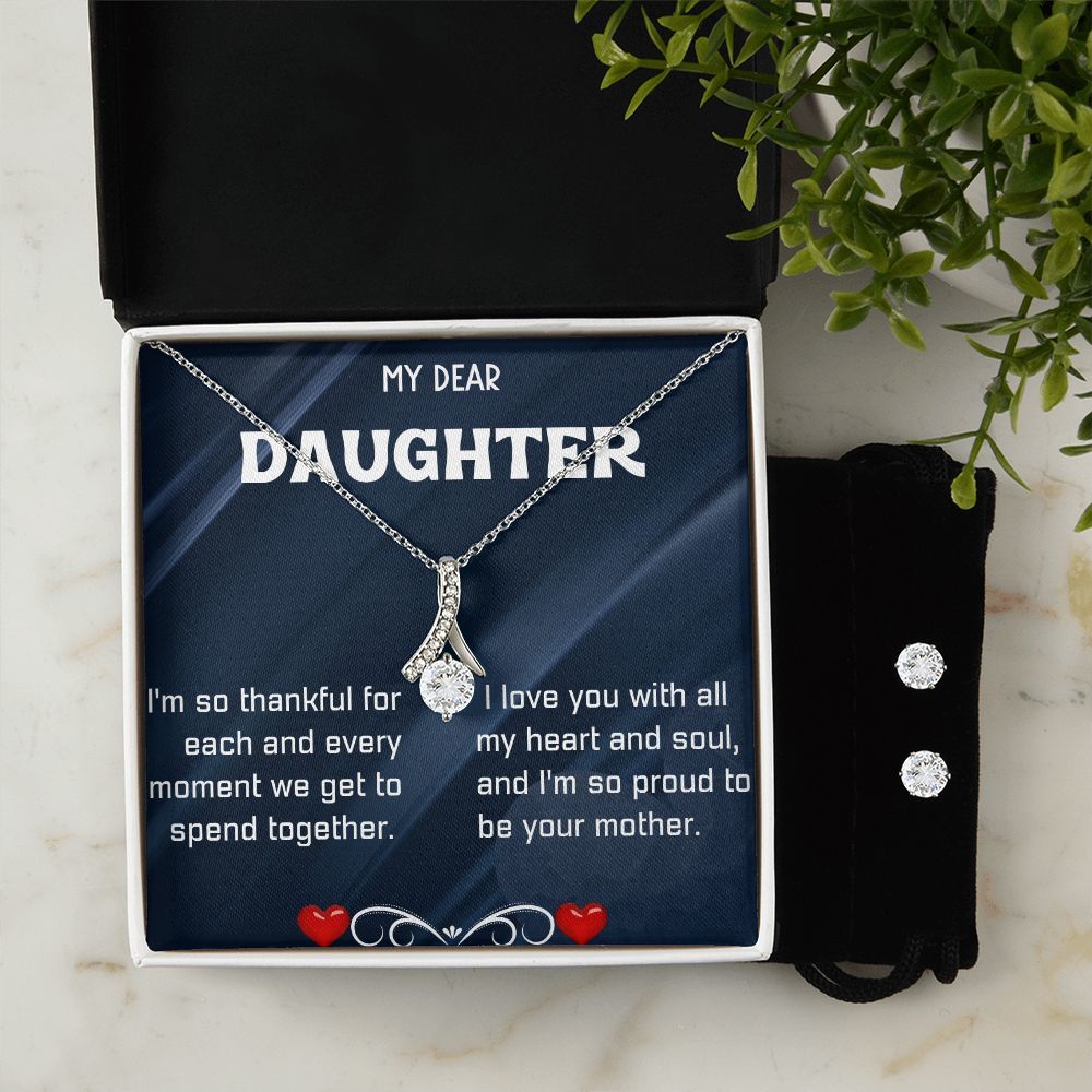 Best Mother Daughter Necklace with Matching Earrings
