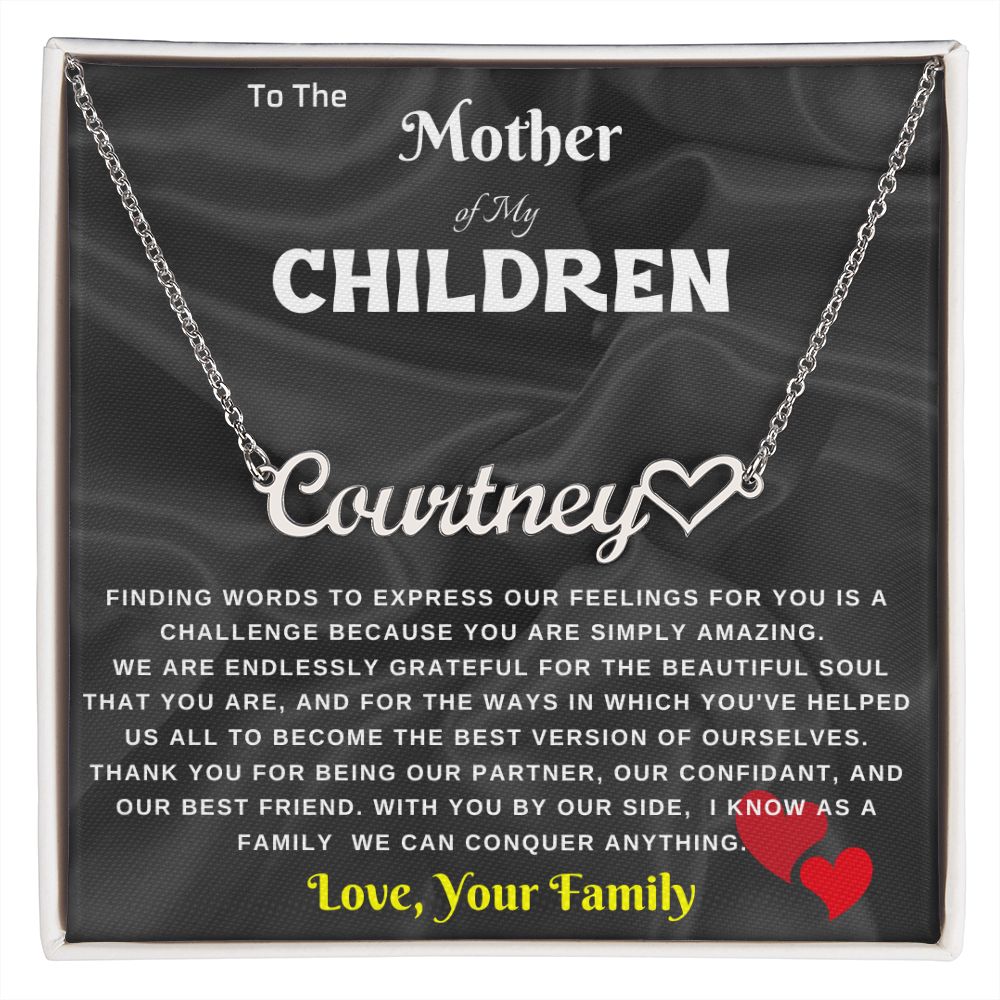 mother of my children name necklace