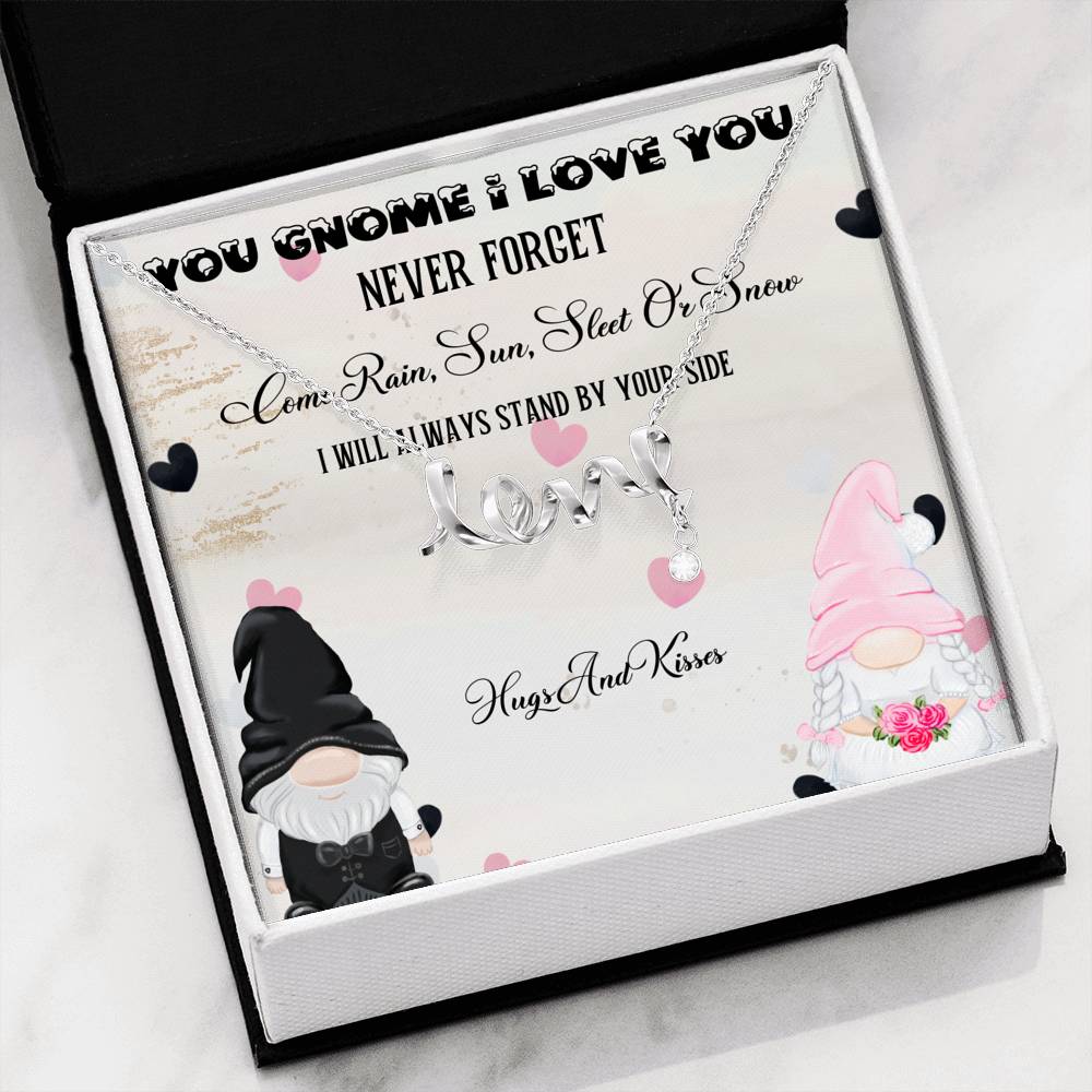 I love You More Gift,  Gift For Wife Necklace,  Jewelry For My Wife, Wedding Gnomes Present, I love You Forever Pendant, Gift For Fiance