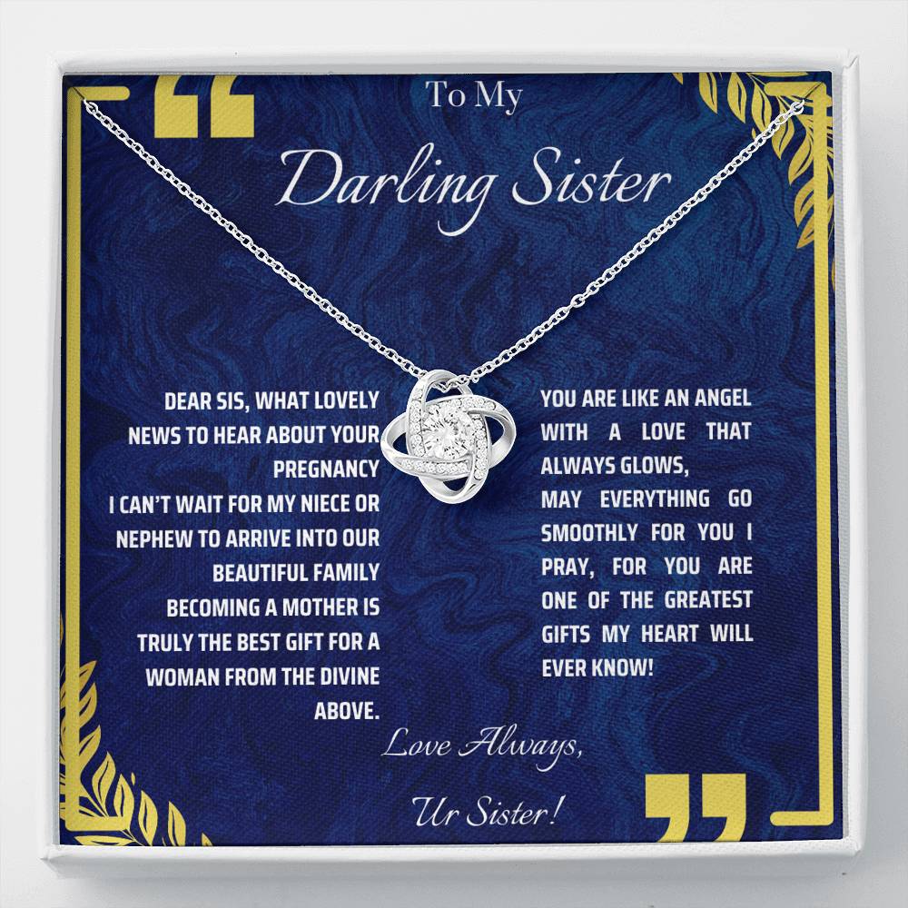 Love That Glows Pregnant Sister Necklace