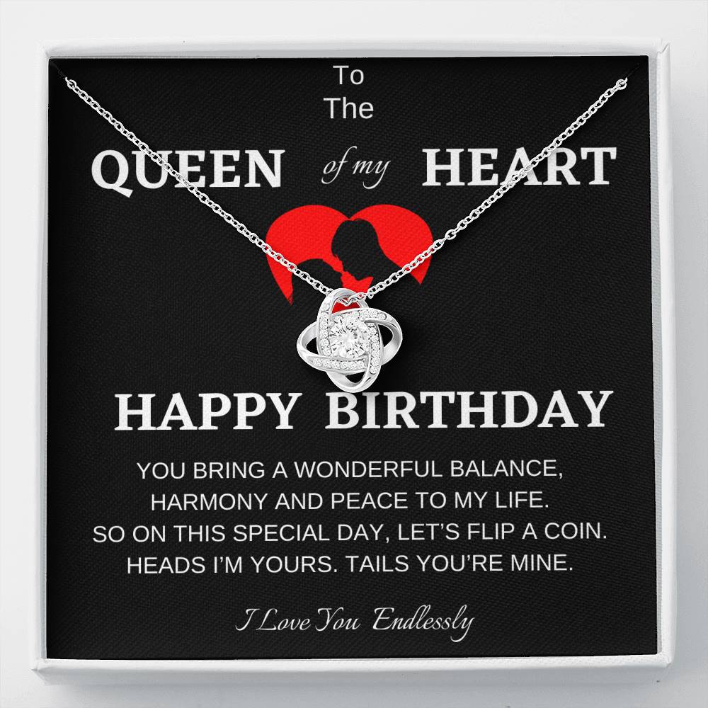 Happy Birthday Queen, Solitaire Necklace, Happy Birthday Gift For Girlfriend, To My Wife Necklace, Fiance Gift,