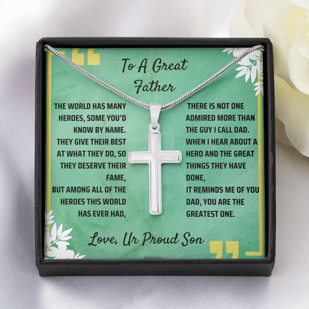 Sentimental Gifts For Dad, Father Son Gift, Best Dad Ever Necklace, Superhero Dad Pendant, World's Best Dad Pendant,
