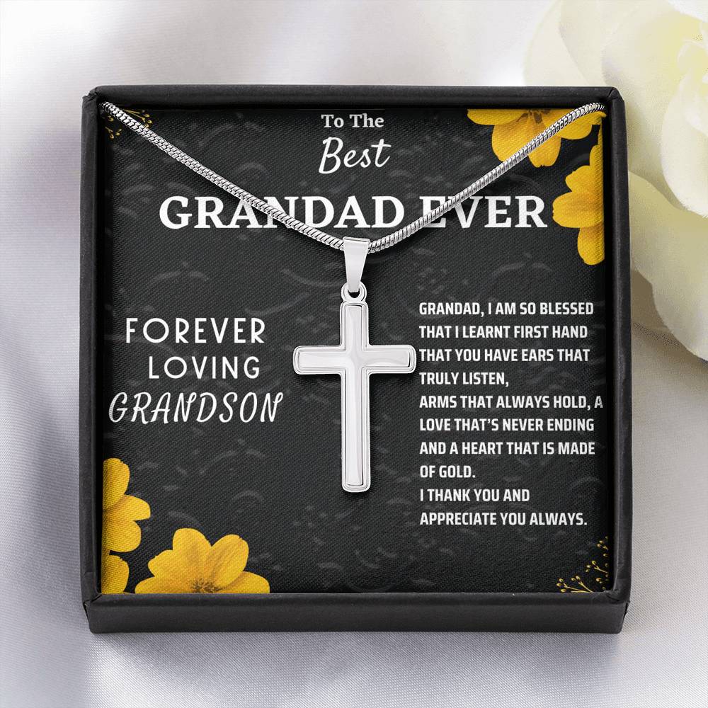 Cool Grandpa Gift, Best Papa Bear Necklace, Grandfather Gift From Grandson, Custom Grandpa Pendant, We Love You Papa Charm, Best Grandad Gift